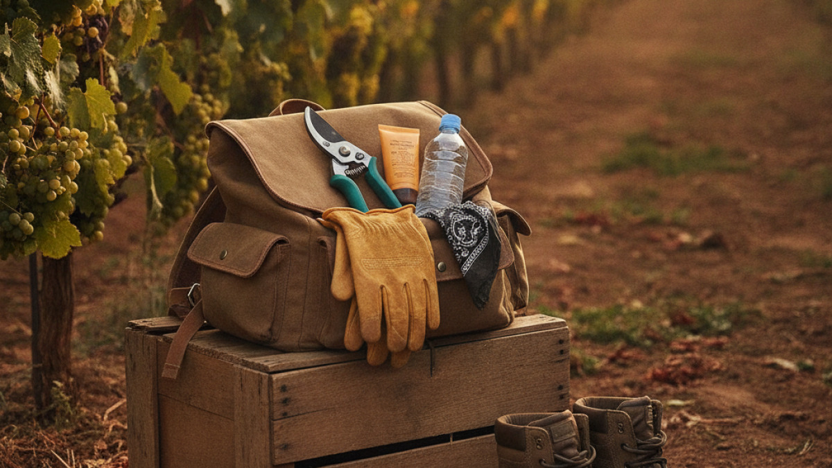 Équipement vendanges 2026 : quoi mettre dans son sac avant de partir aux vignes